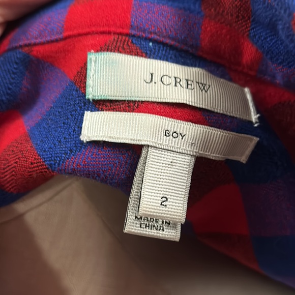 J Crew Plaid Red Button Down Cotton Shirt size 2 - Picture 8 of 8